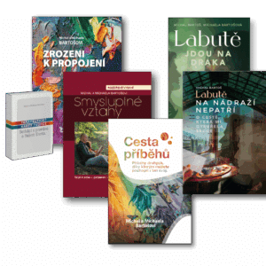 5 knih – Labutě jsou na draka + Labutě na nádraží nepatří + Cesta příběhů + Smysluplné vztahy + Zrozeni k propojení s terapeut. kartami zdarma